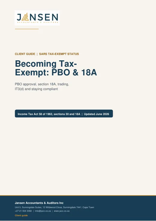 PBO & Section 18A cover