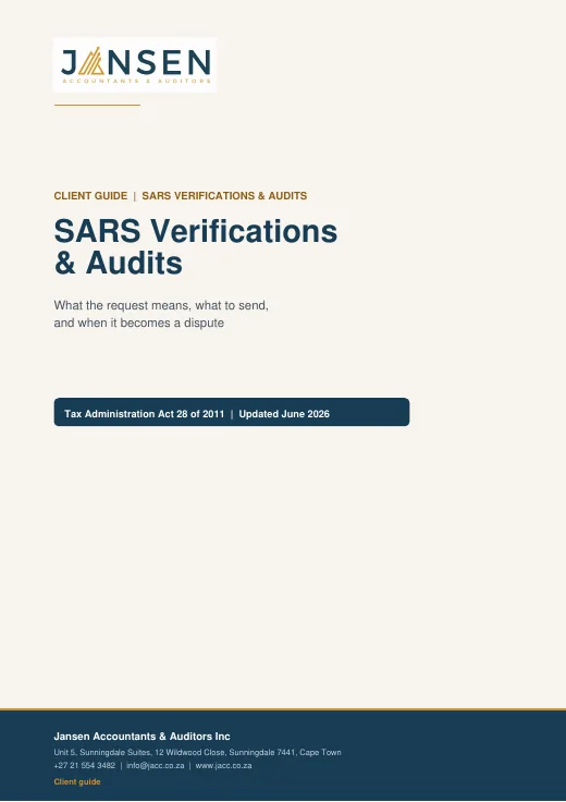 SARS Verifications & Audits Guide cover