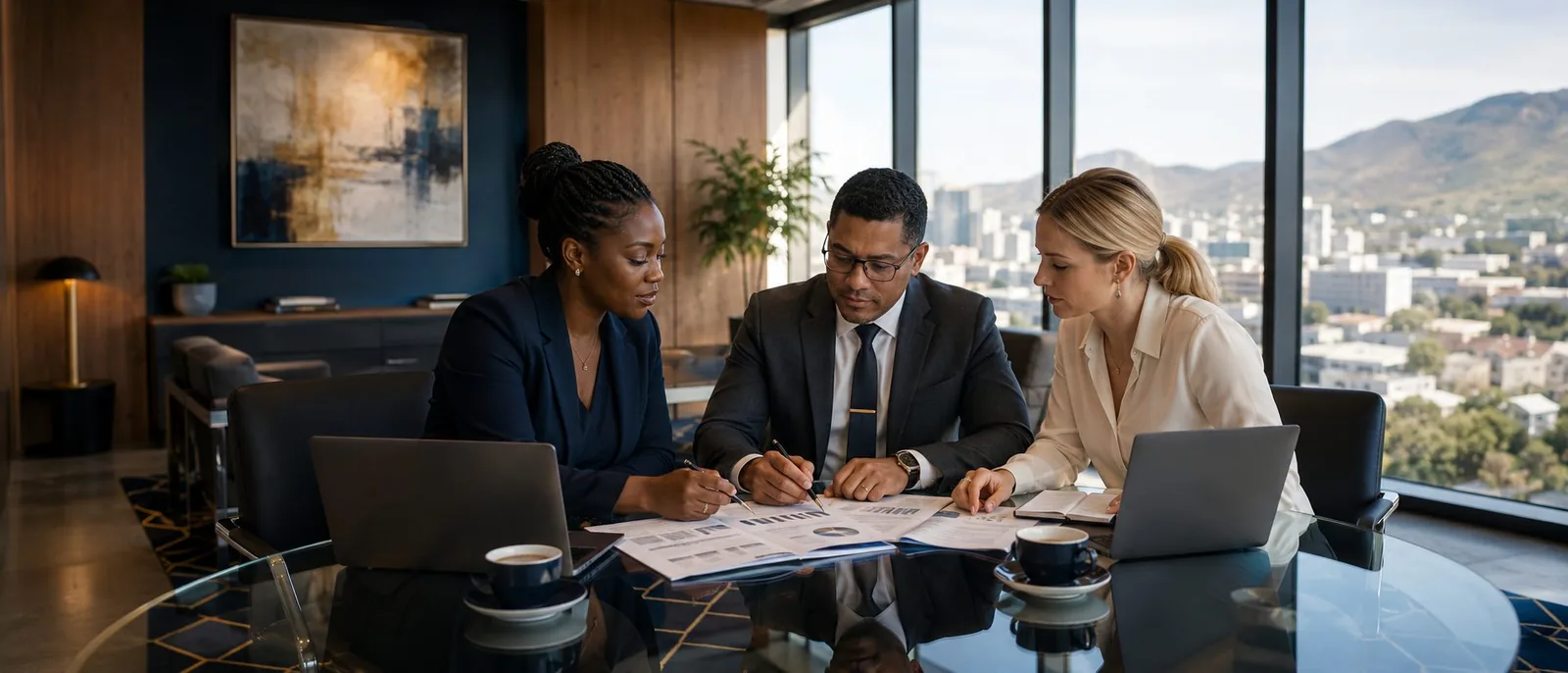 A client meeting at Jansen Accountants & Auditors